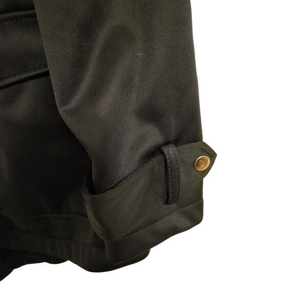 YOKI | Black Anorak Zipper Trim 100% Polyester Rain Coat XL - Picture 6 of 14